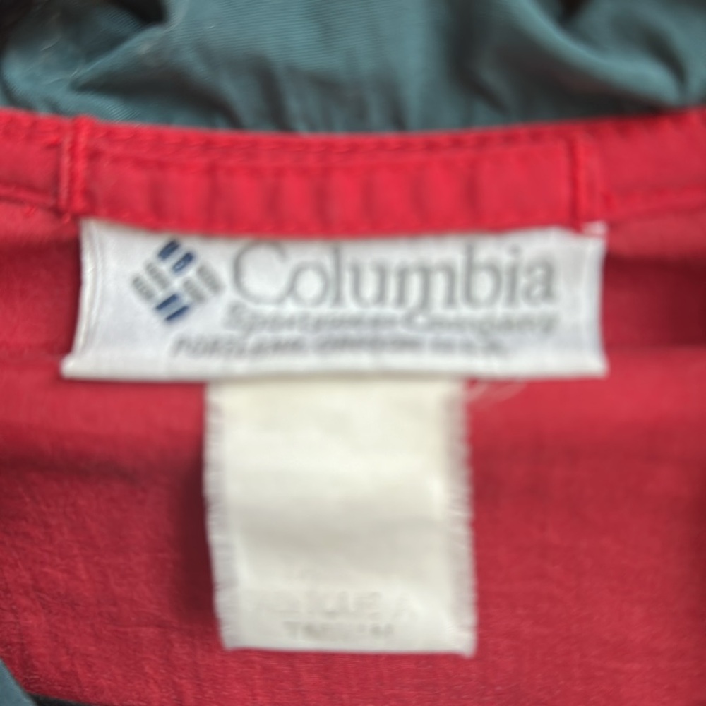 Columbia Red Shell Pullover Jacket Medium Vguc - image 3